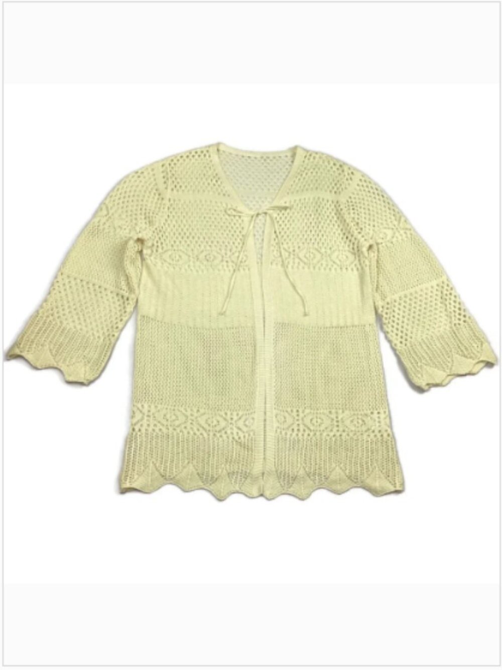 Loose Knit Tie Front Lightweight Long Cardigan Sweater 0XL